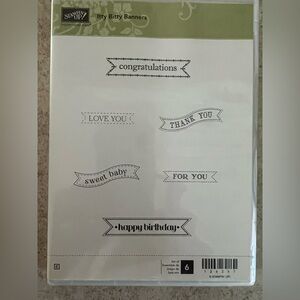 STAMPIN UP ITTY BITTY BANNERS WITH THIN CUTS - used